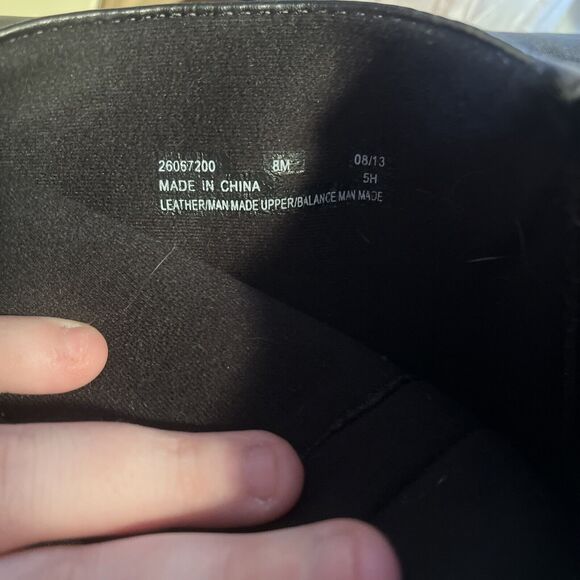 Clarks Womens 8M Tall Form Fit Riding Boot Black Suede & Leather. Side Zip. - Picture 4 of 4